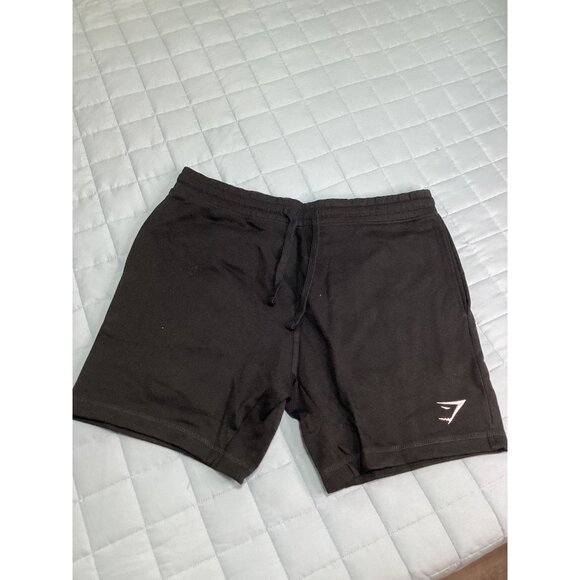 Gymshark Crest 7" Mens Black Athletic Shorts L  Slim fit Drawstring Waist  NWOT - Picture 1 of 5